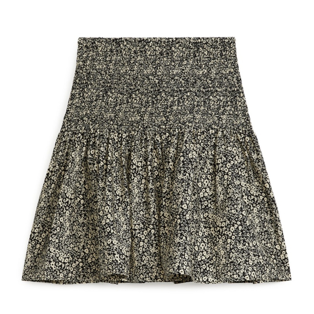 Arket mini smock skirt in floral